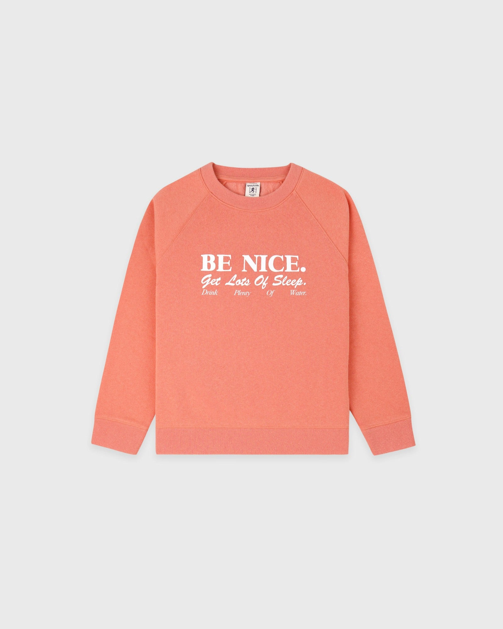 Be Nice Kids Crewneck - Flamingo/White Sporty & Rich Sale