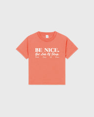 Be Nice Kids T-Shirt - Flamingo/White Sporty & Rich Online