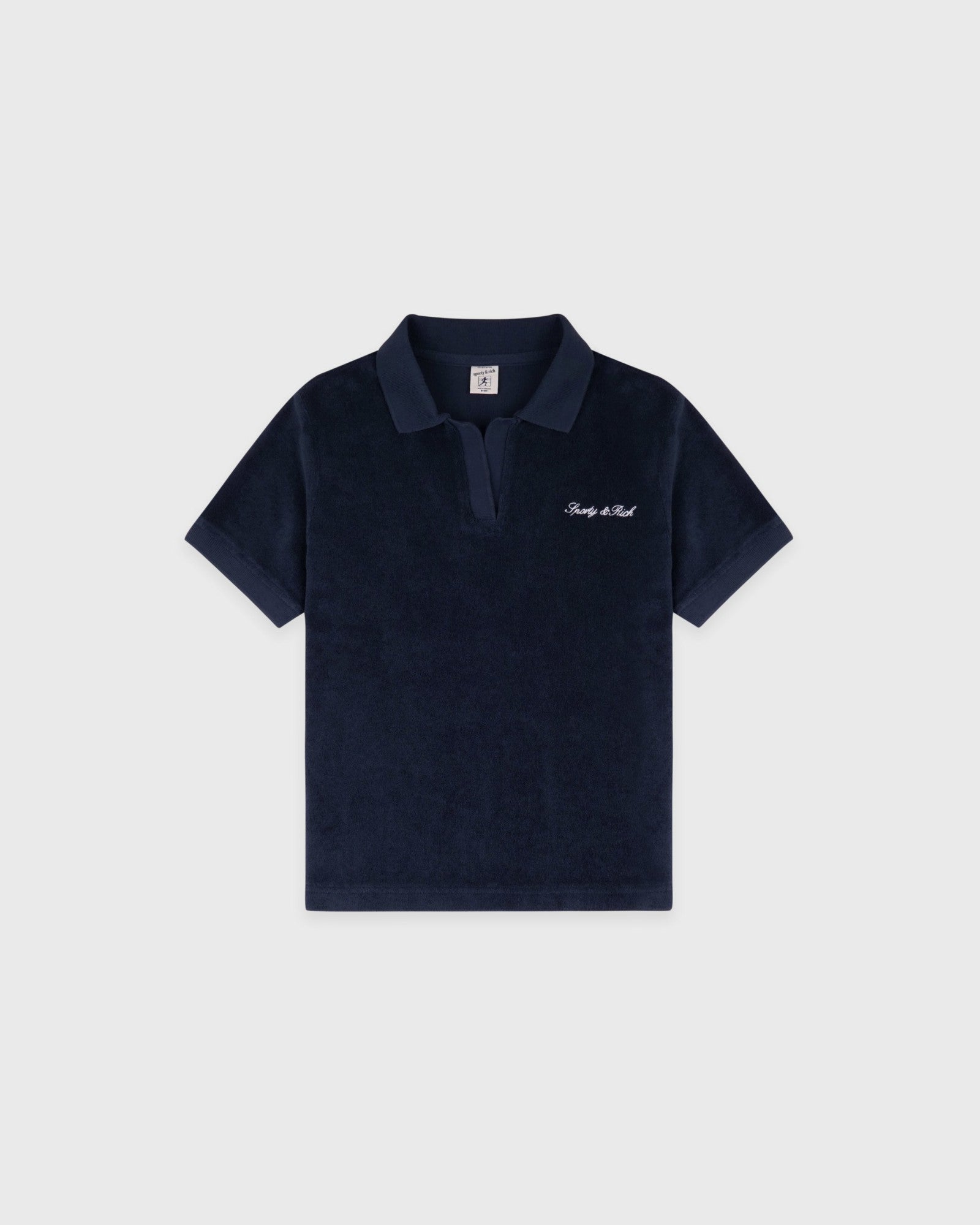 Signature Logo Kids Terry Polo - Dark Navy Sporty & Rich Sale