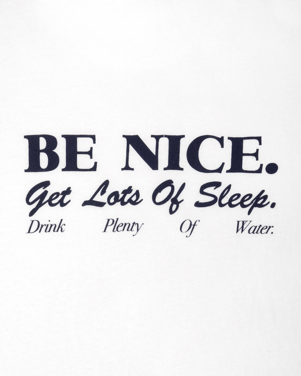Be Nice Kids Ringer Tee - White/Light Navy/Light Navy Sporty & Rich For Sale