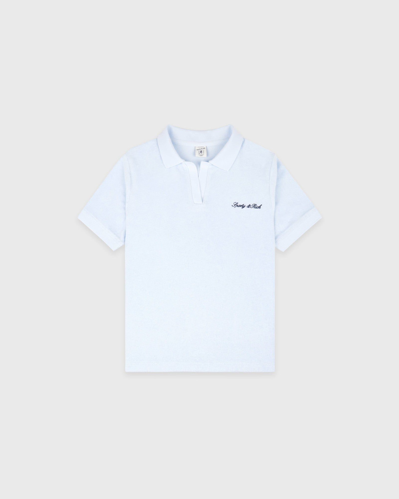 Signature Logo Kids Terry Polo - Ciel Sporty & Rich Outlet
