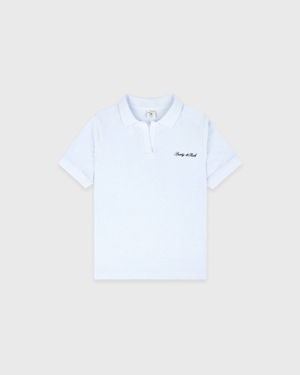 Signature Logo Kids Terry Polo - Ciel Sporty & Rich Outlet