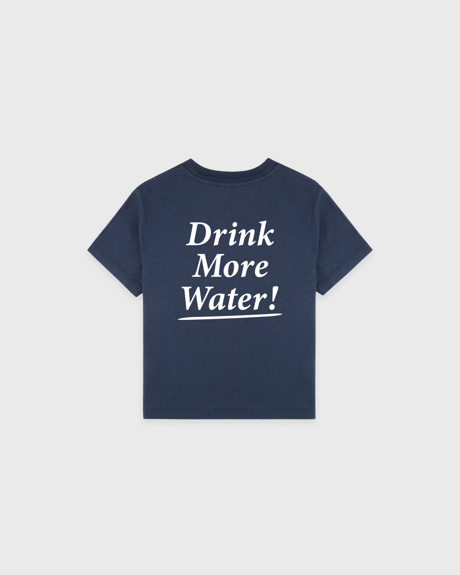 Drink More Water Kids T-Shirt - Light Navy/White Sporty & Rich Online