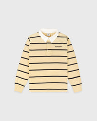 Serif Logo Kids Rugby Polo - Almond/Navy Sporty & Rich Sale