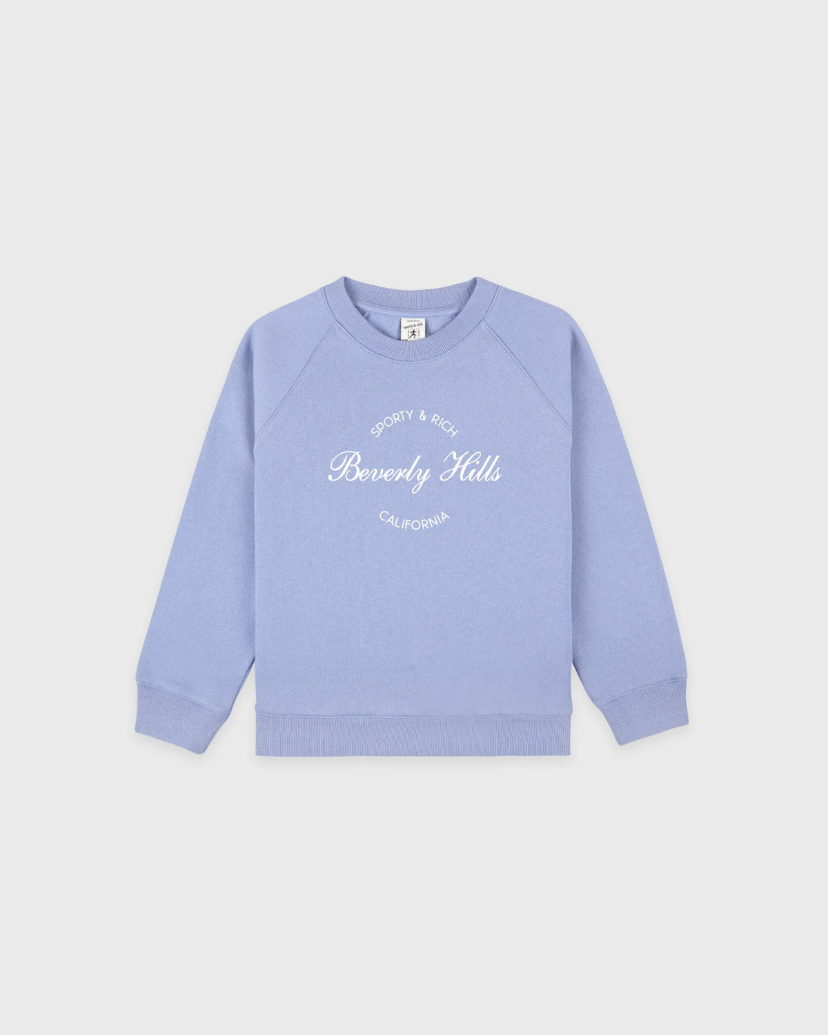 Beverly Script Kids Crewneck - Periwinkle Sporty & Rich For Sale