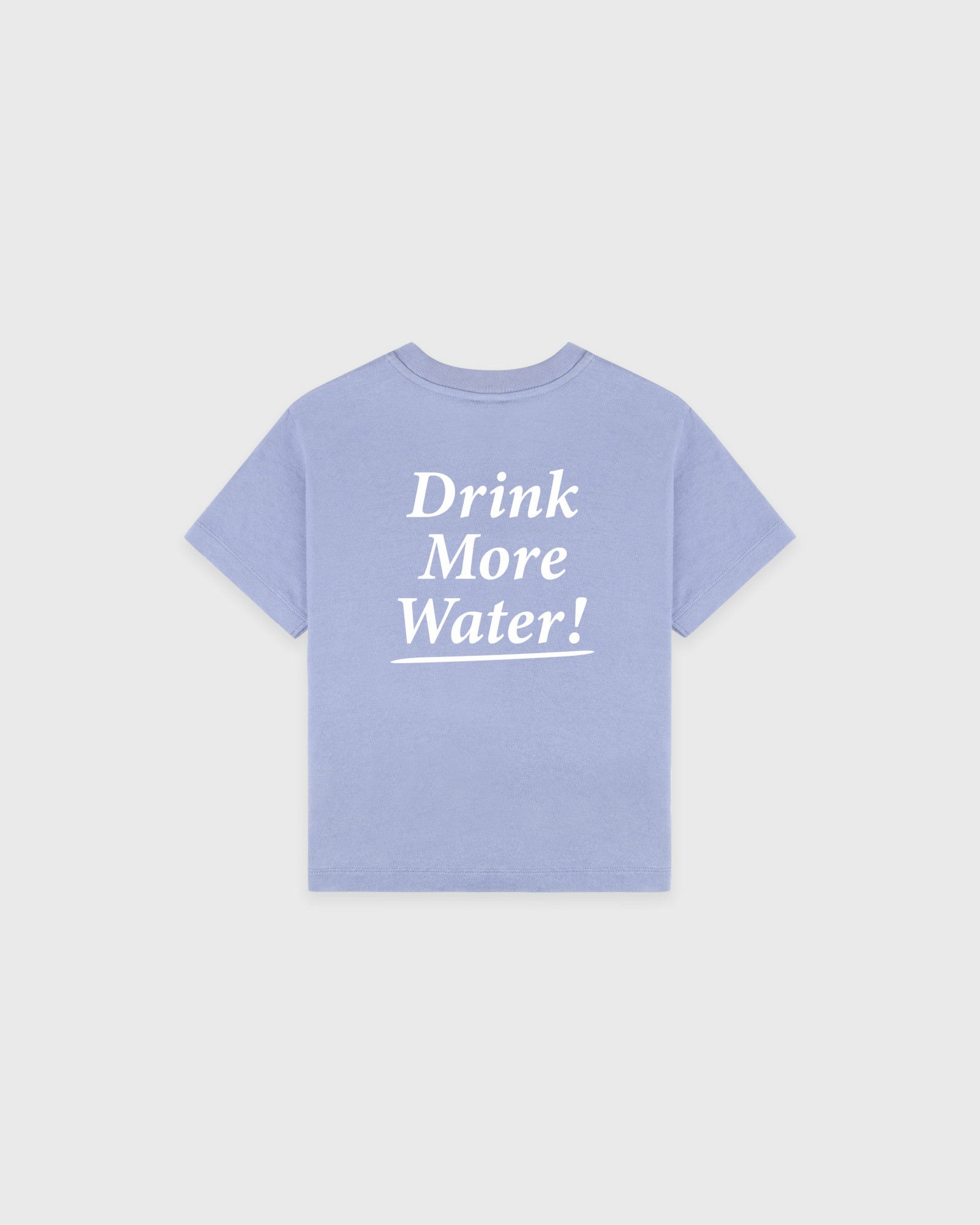 Drink More Water Kids T-Shirt - Periwinkle Sporty & Rich US