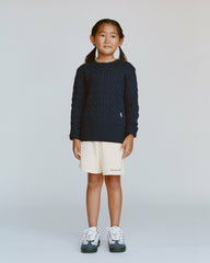 SRC Kids Cableknit Sweater - Dark Navy Sporty & Rich Discount