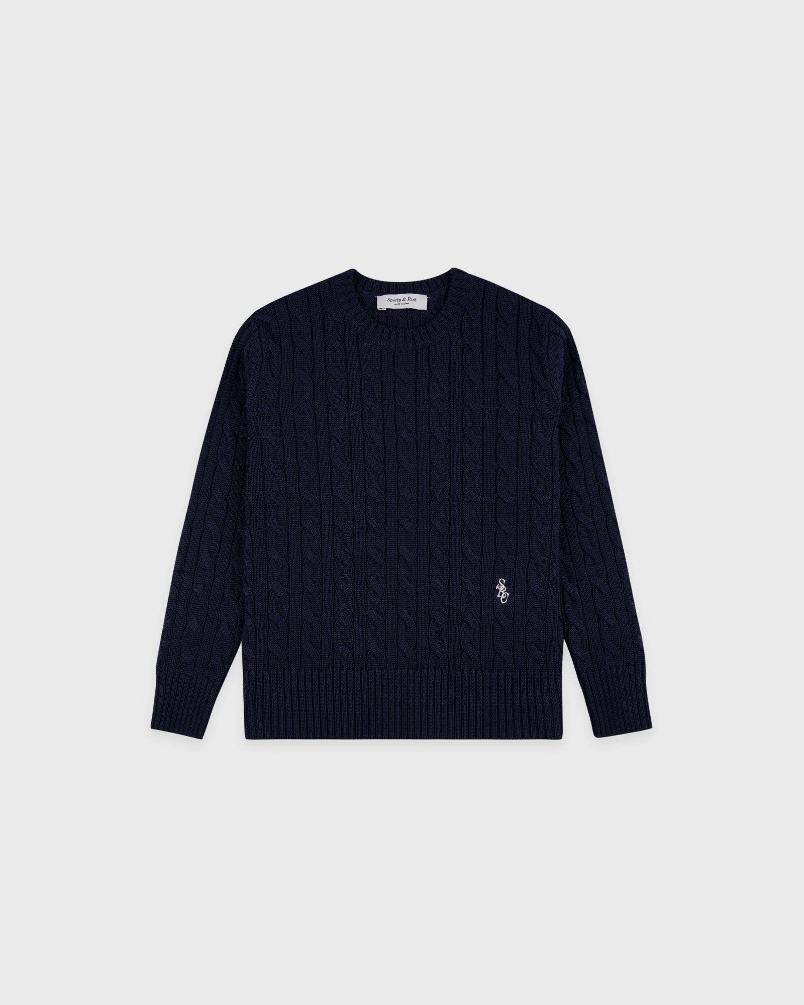 SRC Kids Cableknit Sweater - Dark Navy Sporty & Rich Discount