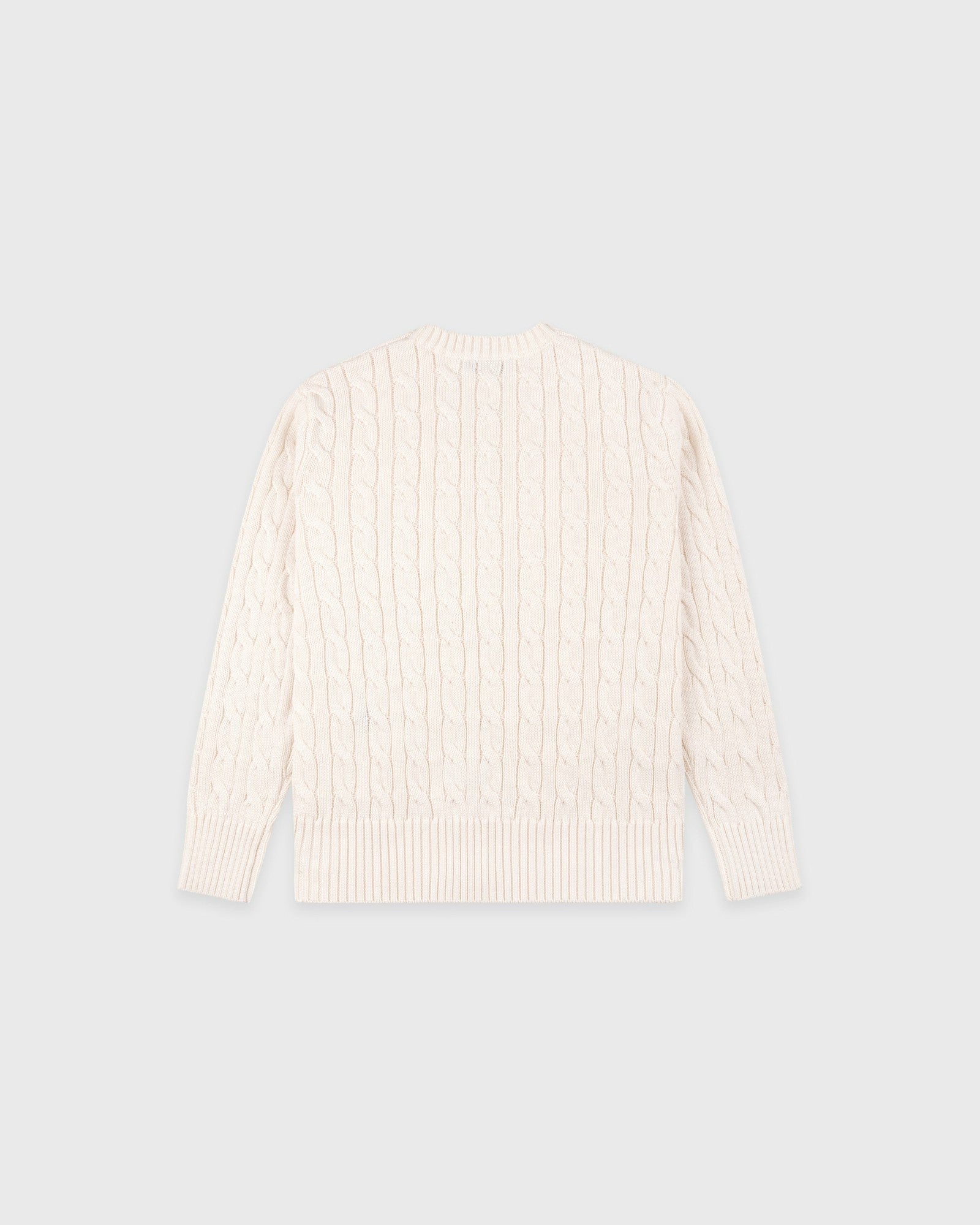SRC Kids Cableknit Sweater - Ecru Sporty & Rich For Sale