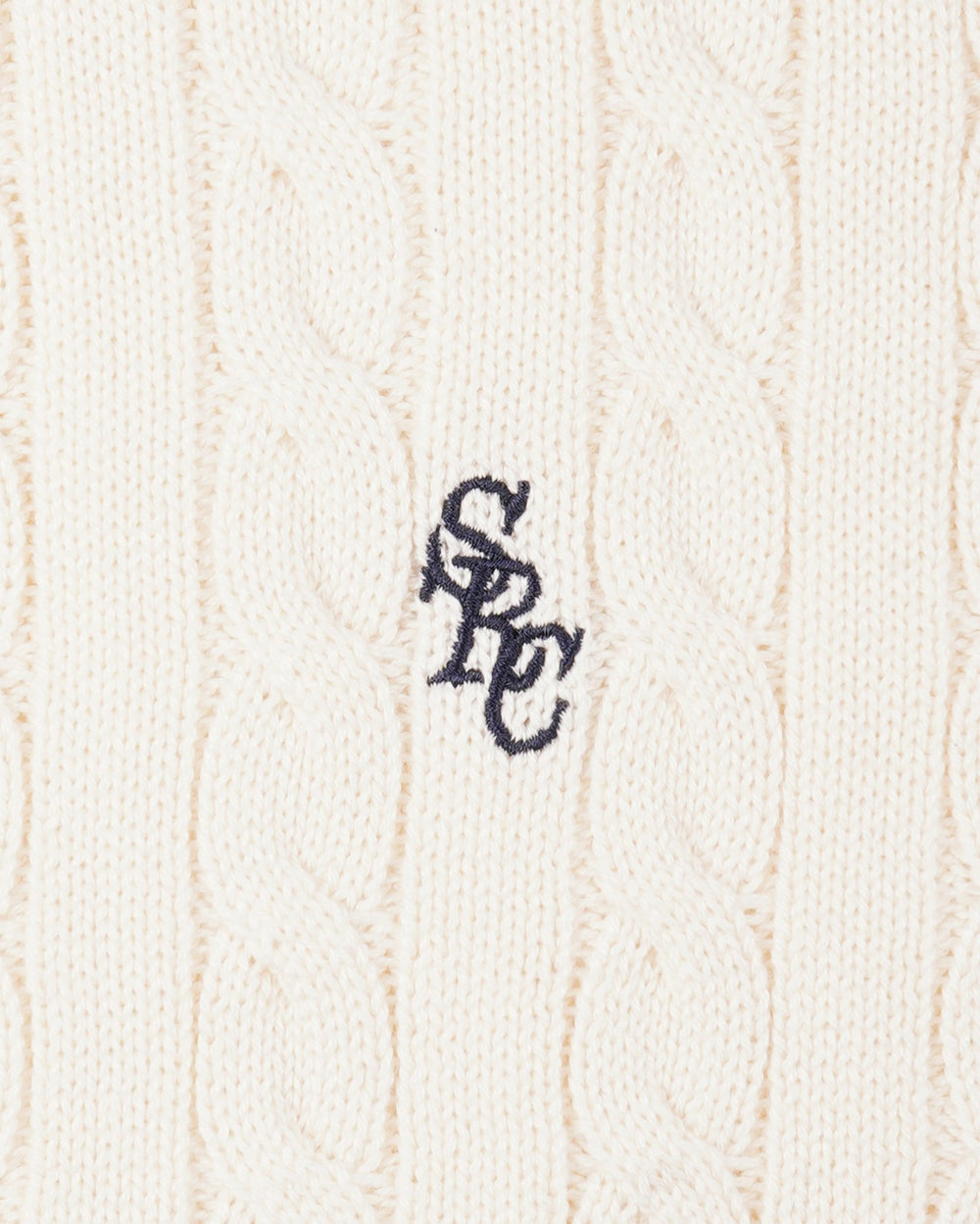 SRC Kids Cableknit Sweater - Ecru Sporty & Rich For Sale