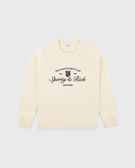 Syracuse Kids Knitted Sweater - Ecru Sporty & Rich Online