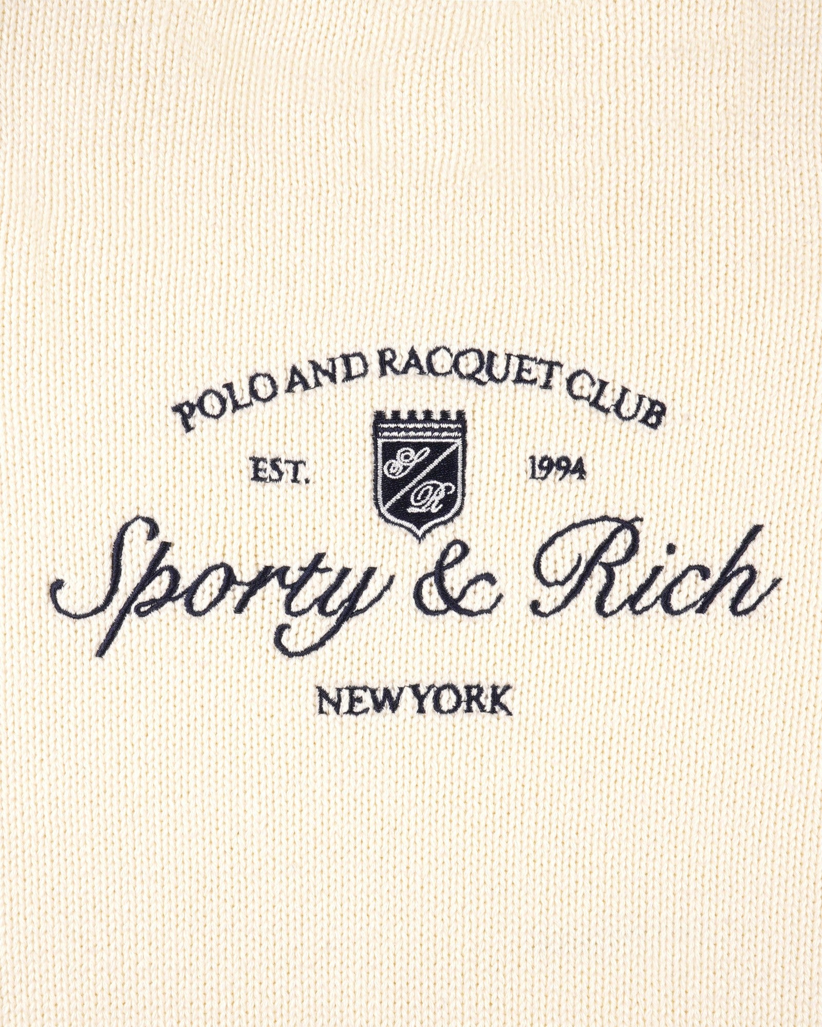 Syracuse Kids Knitted Sweater - Ecru Sporty & Rich Online