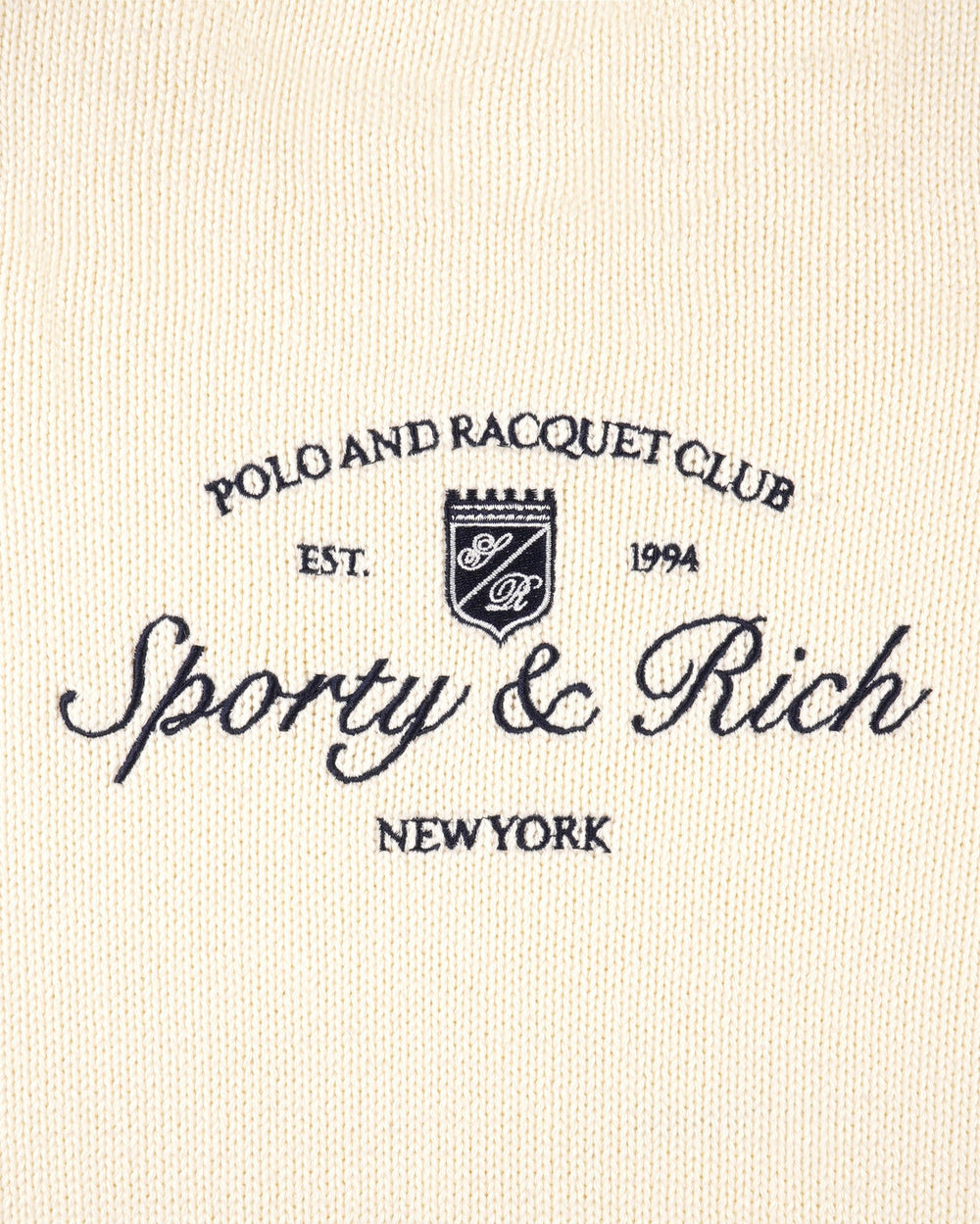 Syracuse Kids Knitted Sweater - Ecru Sporty & Rich Online