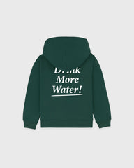 Drink More Water Kids Hoodie - Forest/White Sporty & Rich For Sale