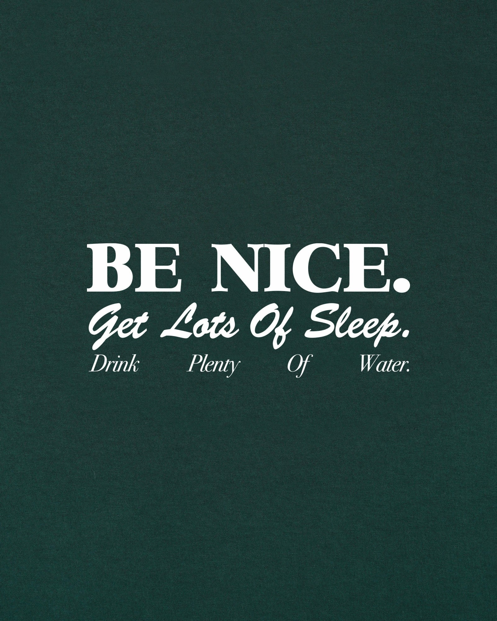 Be Nice Kids Crewneck - Forest/White Sporty & Rich US