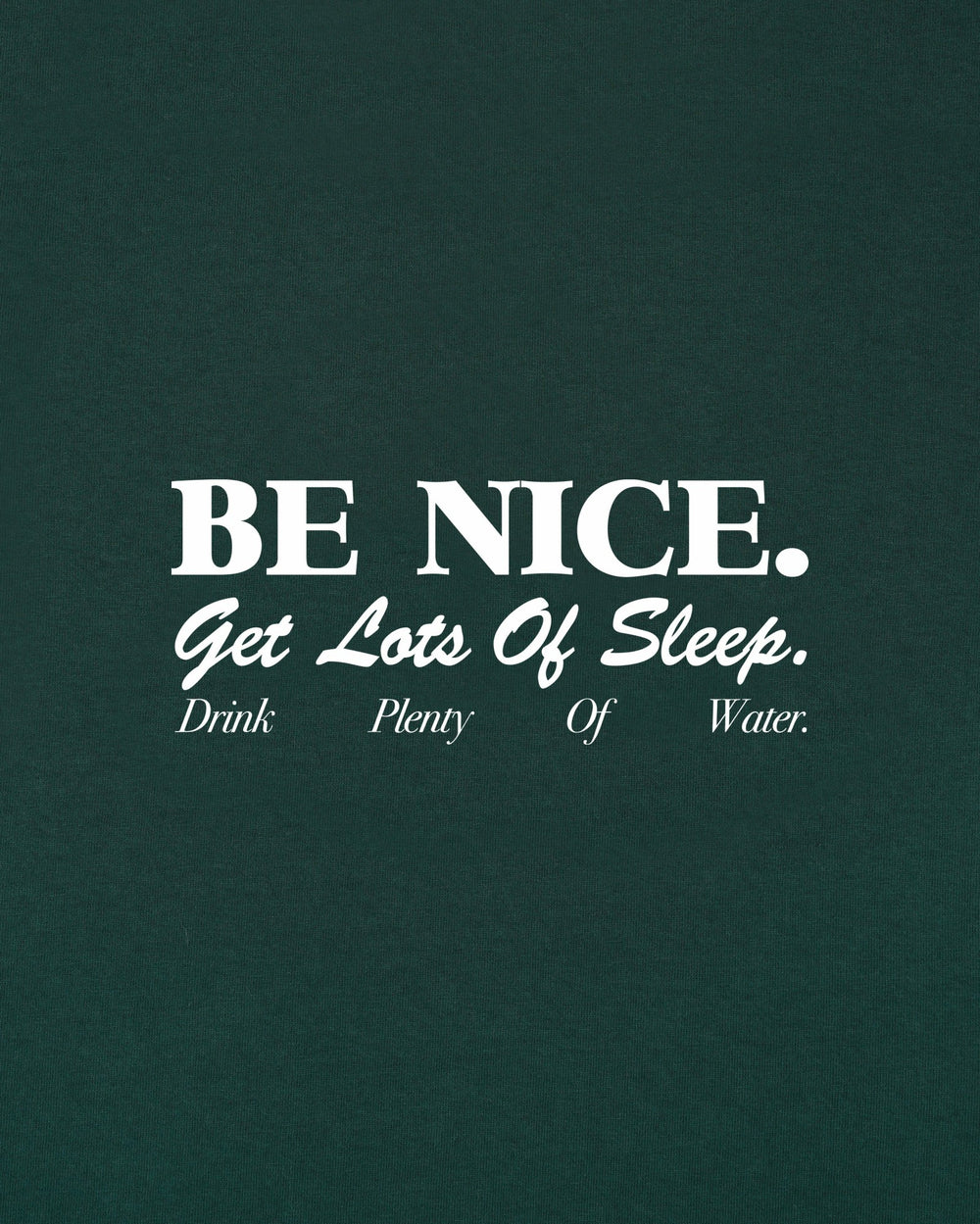 Be Nice Kids Crewneck - Forest/White Sporty & Rich US