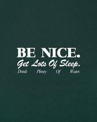 Be Nice Kids Crewneck - Forest/White Sporty & Rich US