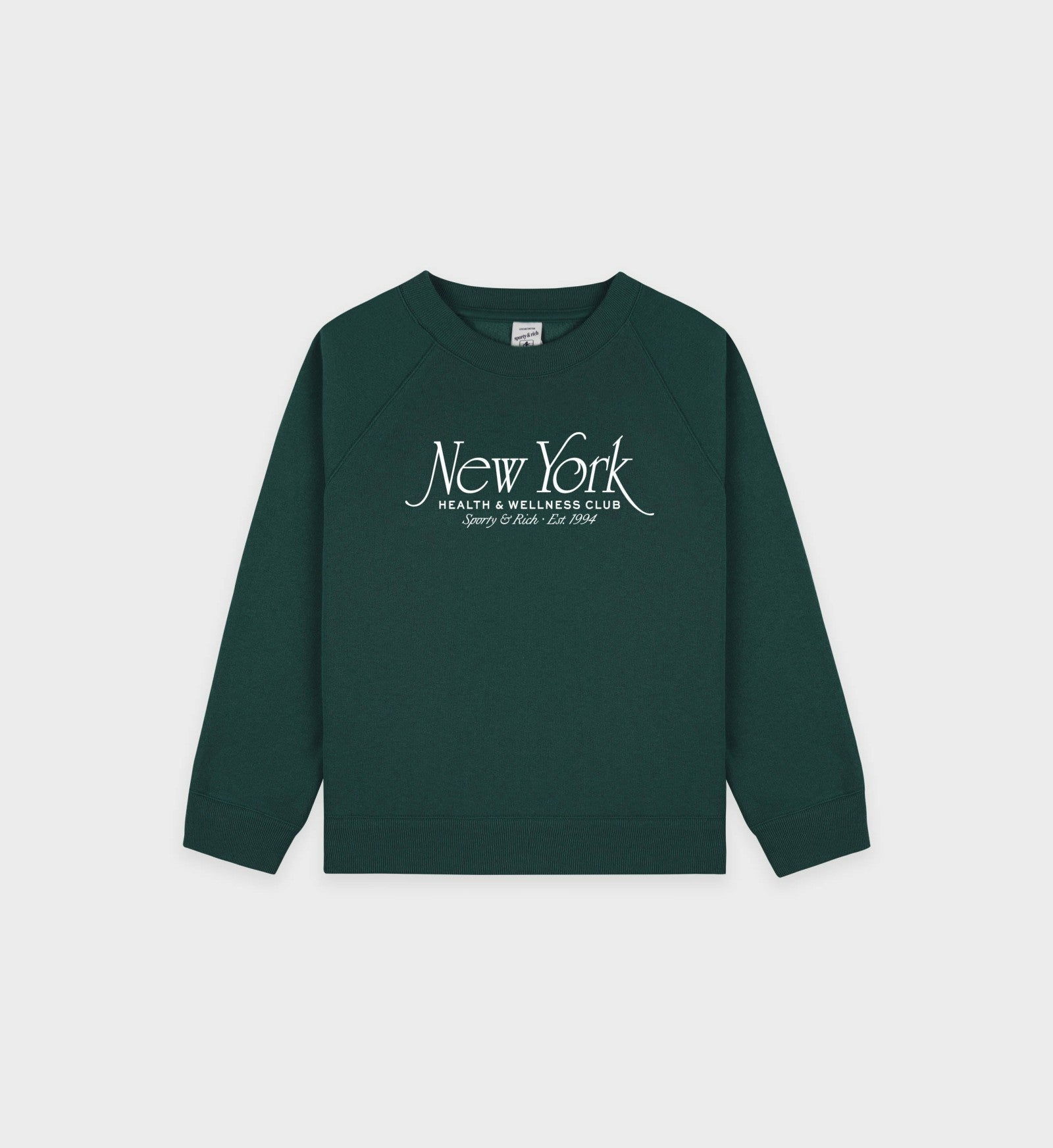 NY 94 Kids Crewneck - Forest/White Sporty & Rich Sale