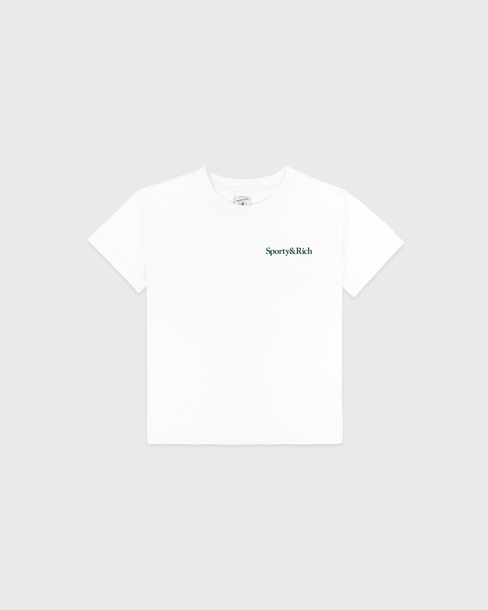 Drink More Water Kids T-Shirt - White/Forest Sporty & Rich Online