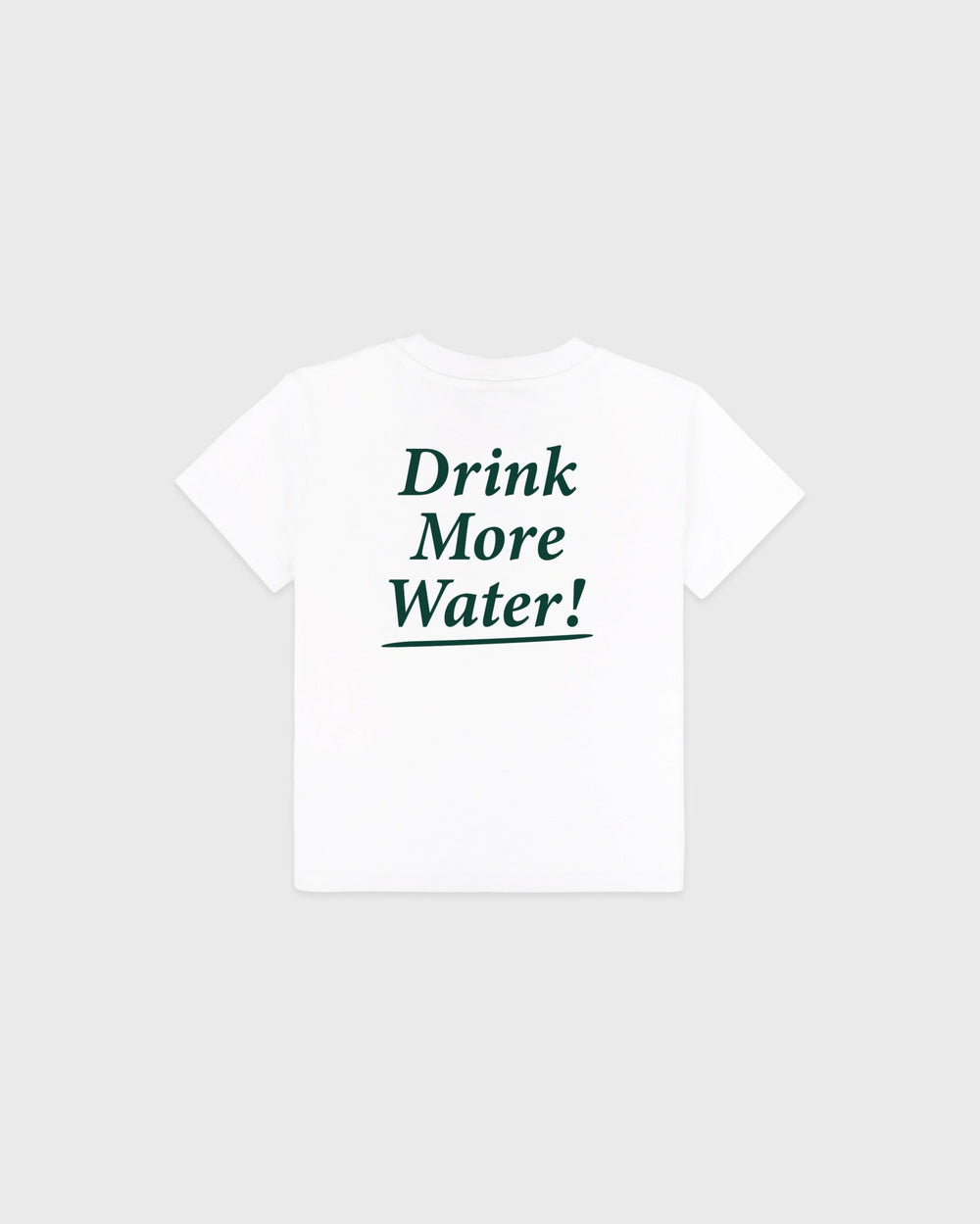 Drink More Water Kids T-Shirt - White/Forest Sporty & Rich Online