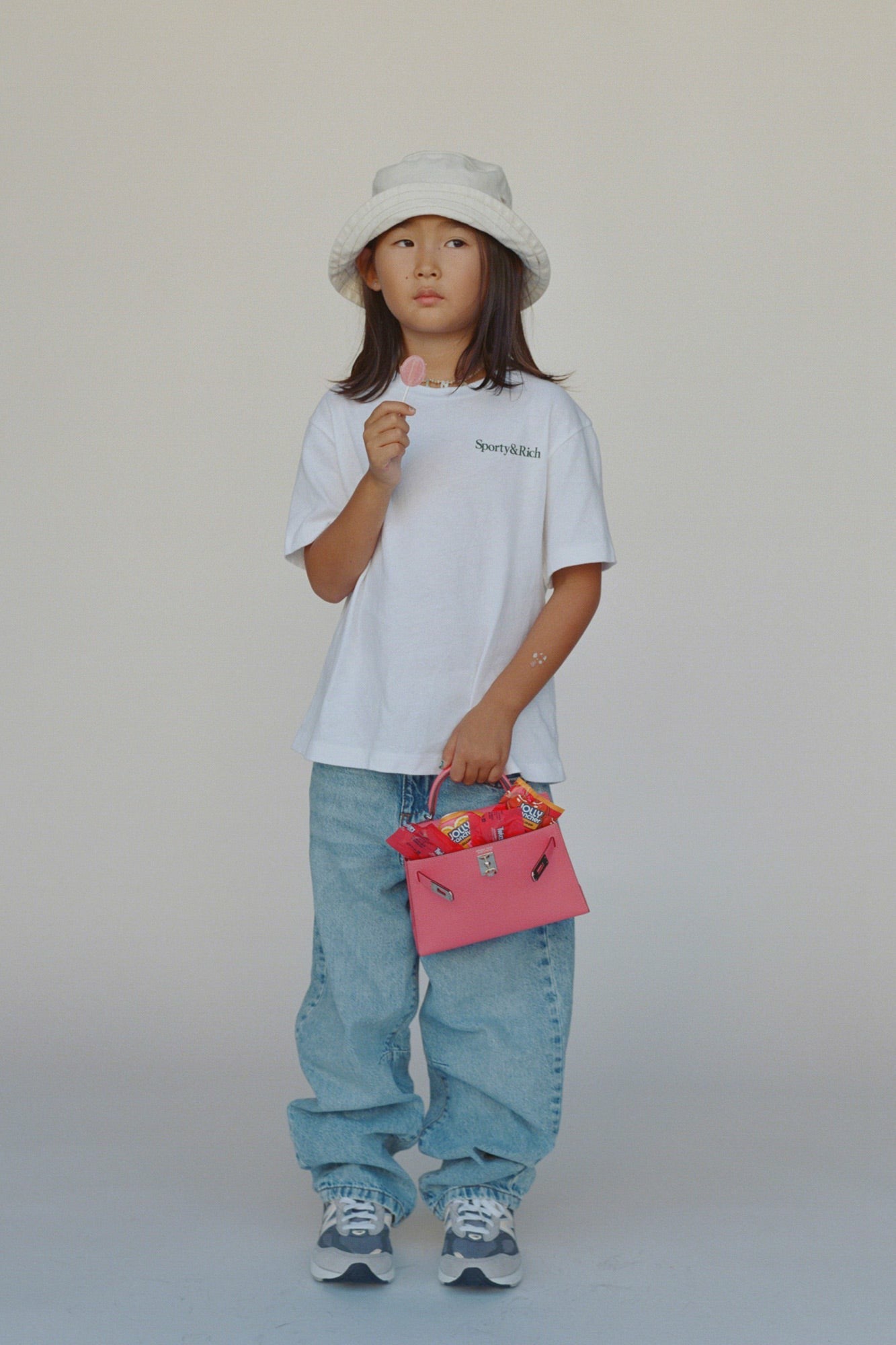 Drink More Water Kids T-Shirt - White/Forest Sporty & Rich Online