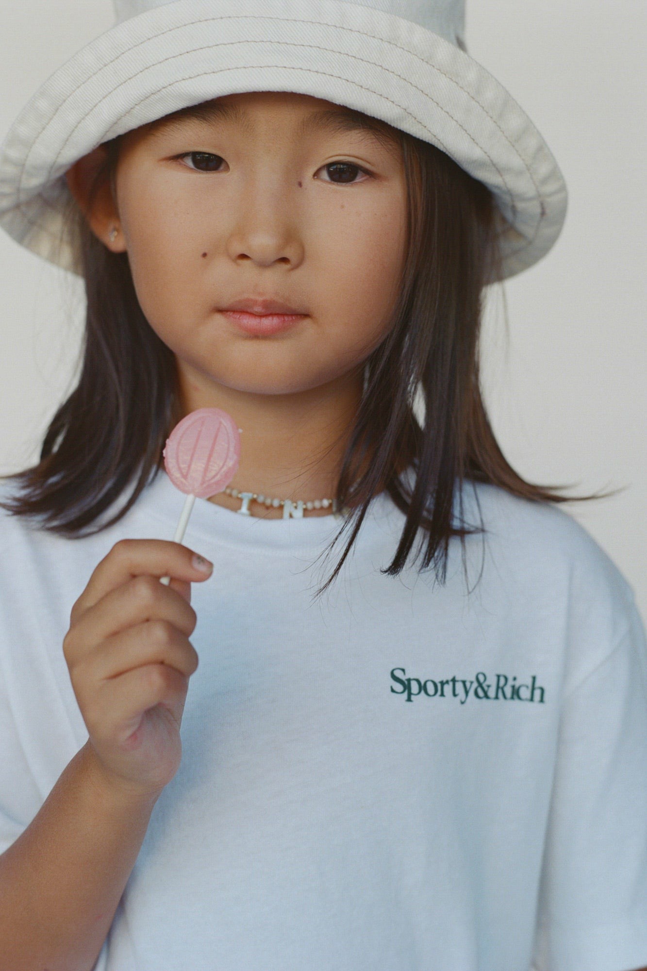 Drink More Water Kids T-Shirt - White/Forest Sporty & Rich Online