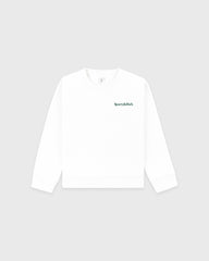 Drink More Water Kids Crewneck - White/Forest Sporty & Rich Discount