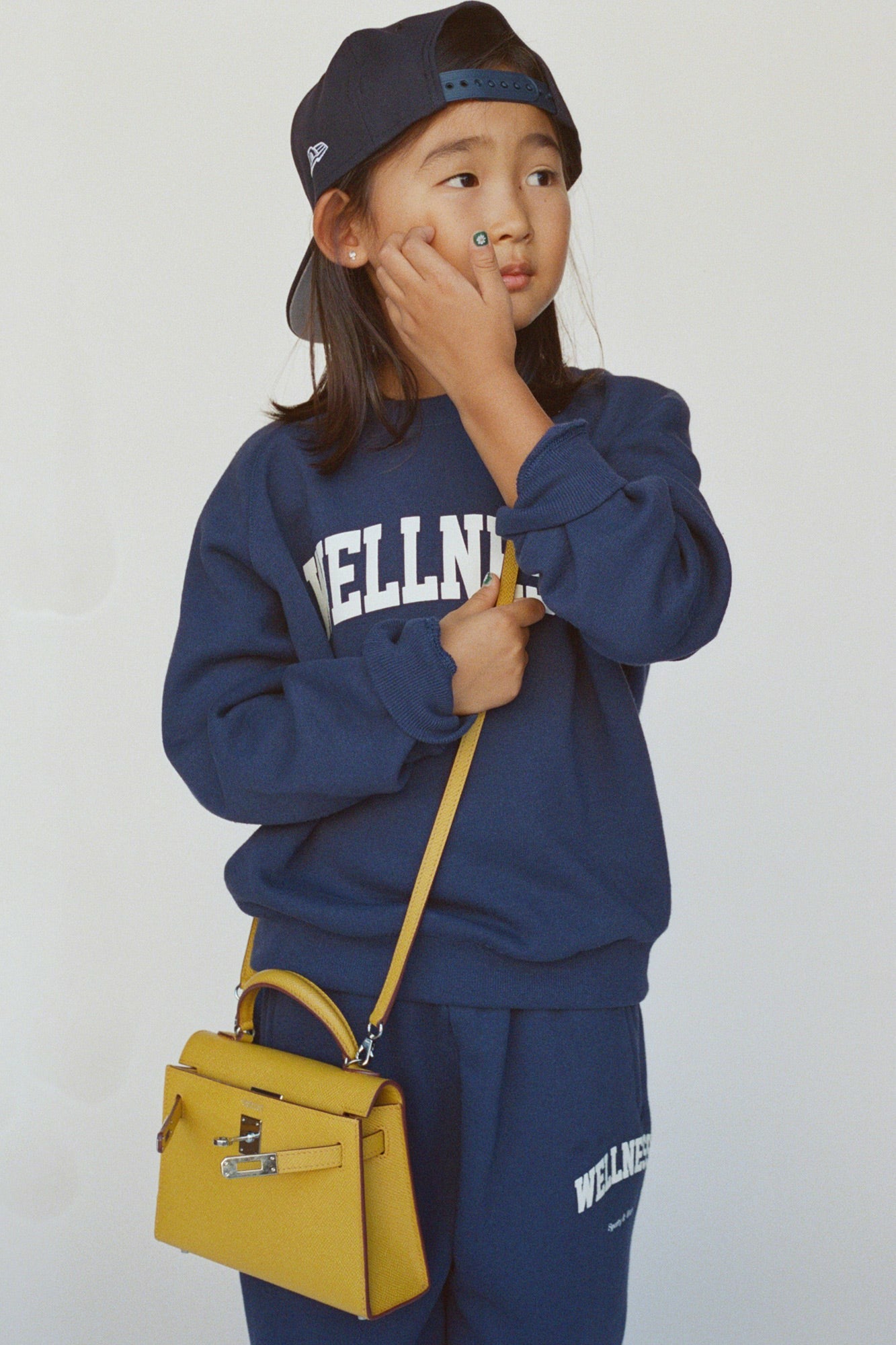 Wellness Ivy Kids Crewneck - Navy/White Sporty & Rich For Sale