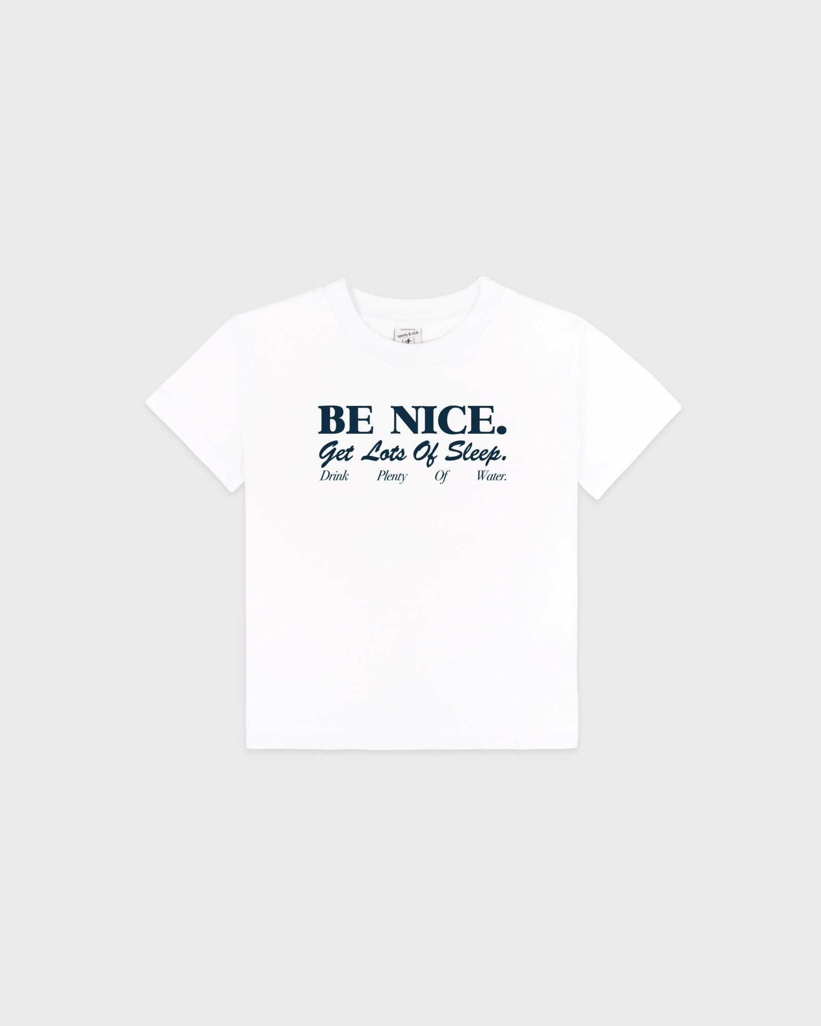 Be Nice Kids T-Shirt - White Sporty & Rich US