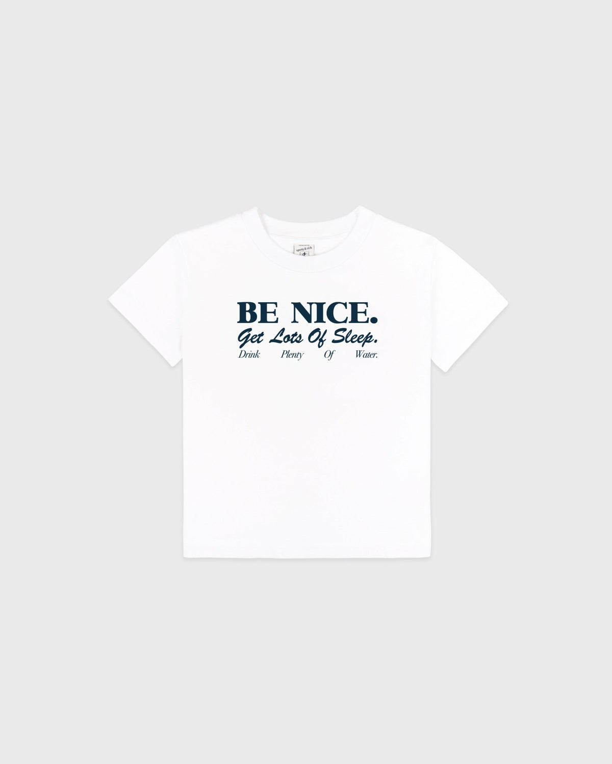 Be Nice Kids T-Shirt - White Sporty & Rich US
