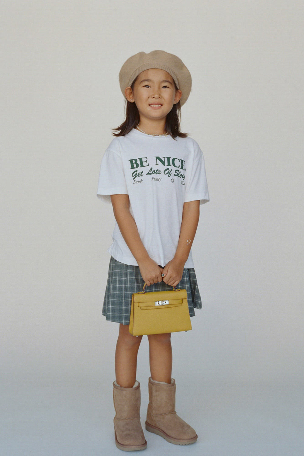 Be Nice Kids T-Shirt - White Sporty & Rich US
