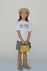 Be Nice Kids T-Shirt - White Sporty & Rich US
