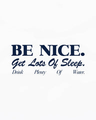 Be Nice Kids T-Shirt - White Sporty & Rich US