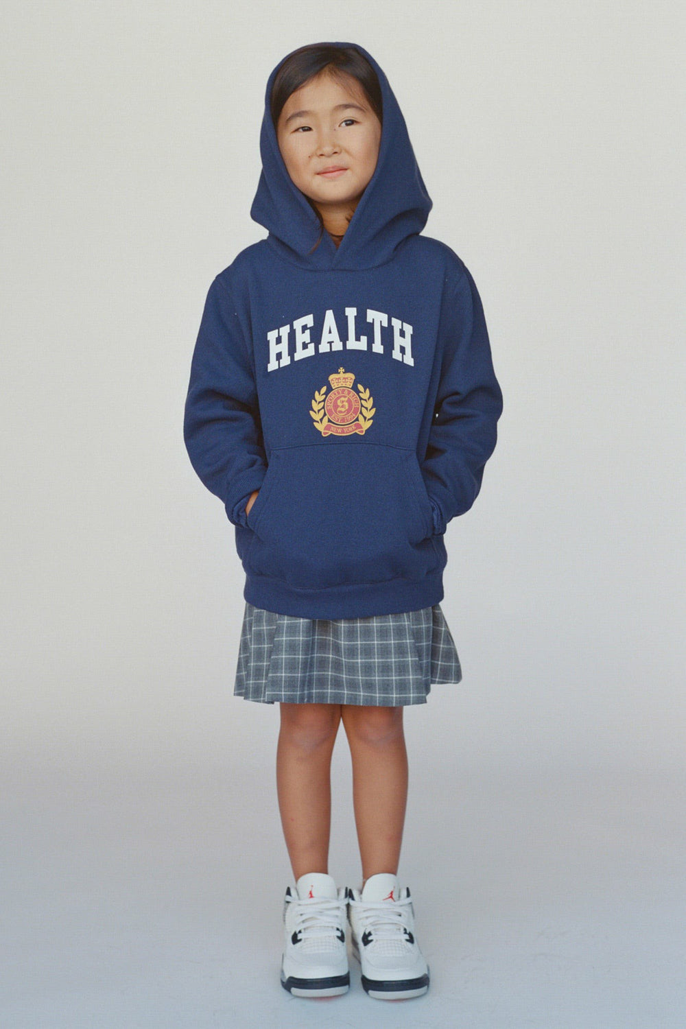 NY Health Crest Kids Hoodie - Navy Sporty & Rich Discount