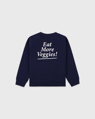 Eat More Veggies Kids Crewneck - Navy/White Sporty & Rich Outlet