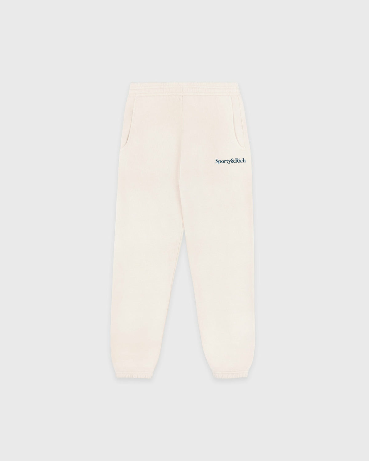 Serif Logo Kids Sweatpant - Cream/Navy Sporty & Rich Discount