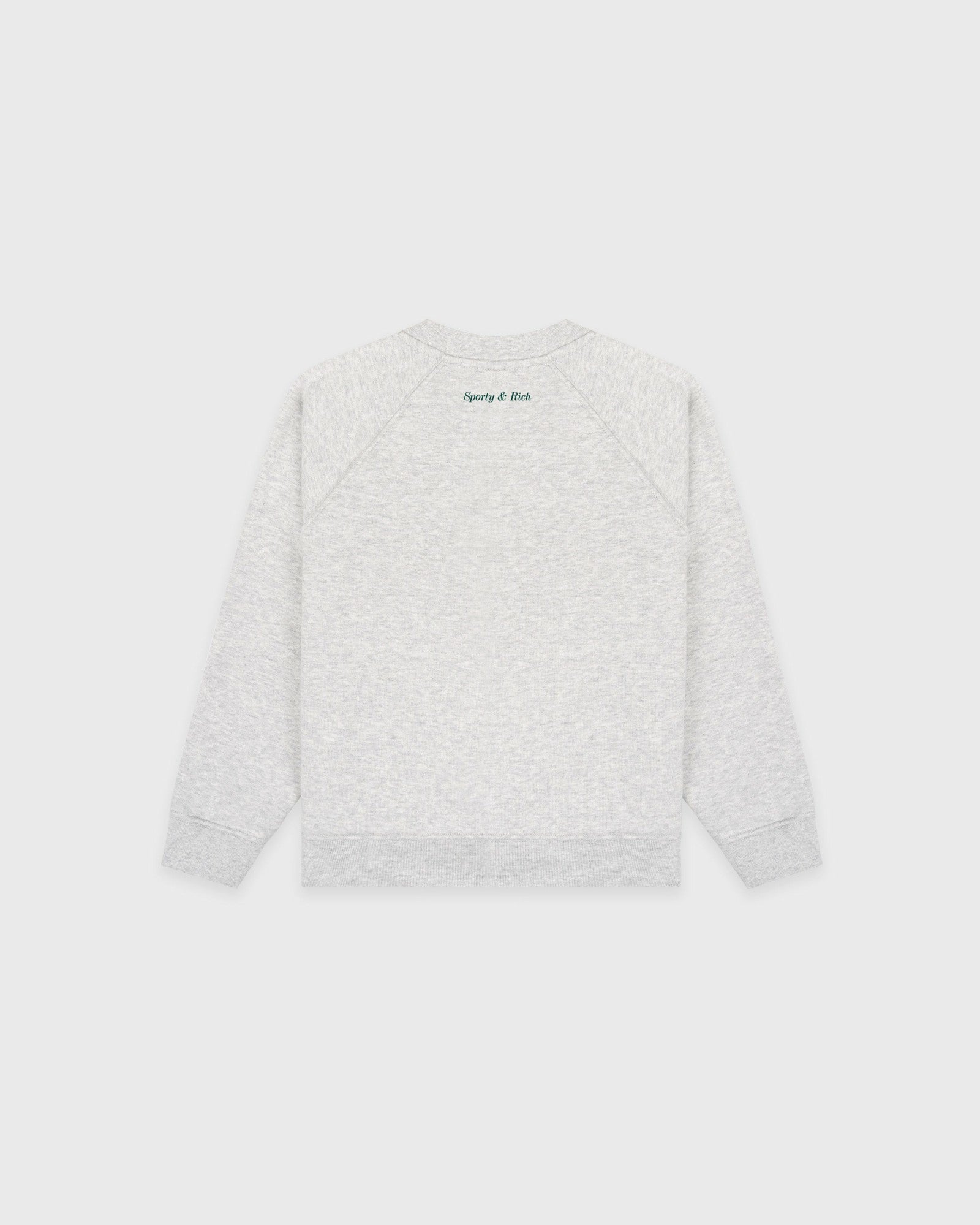 Be Nice Kids Crewneck - Heather Gray/Forest Sporty & Rich US