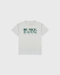 Be Nice Kids T-Shirt - Heather Gray/Forest Sporty & Rich Sale