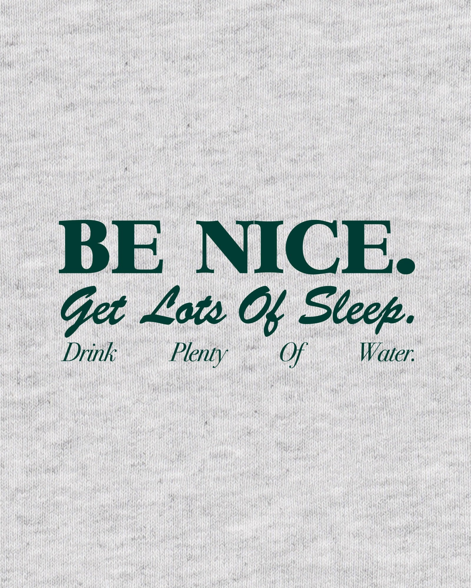 Be Nice Kids T-Shirt - Heather Gray/Forest Sporty & Rich Sale