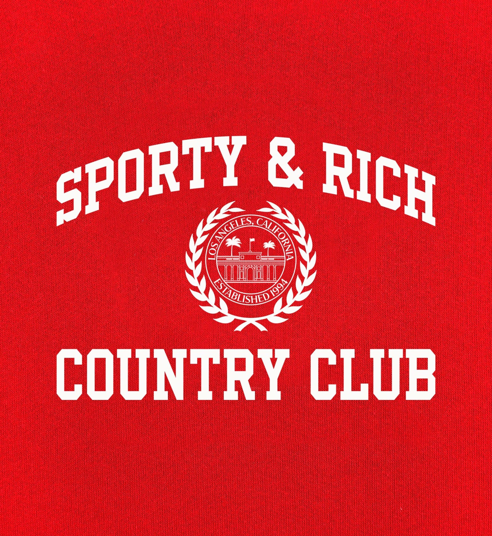 Varsity Crest Kids Crewneck - Ruby/White Sporty & Rich Discount