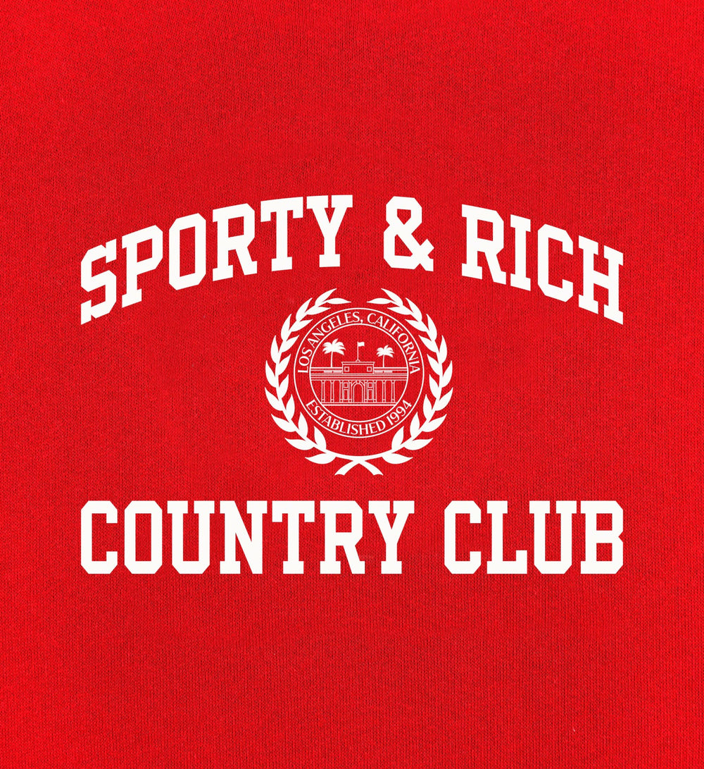 Varsity Crest Kids Crewneck - Ruby/White Sporty & Rich Discount