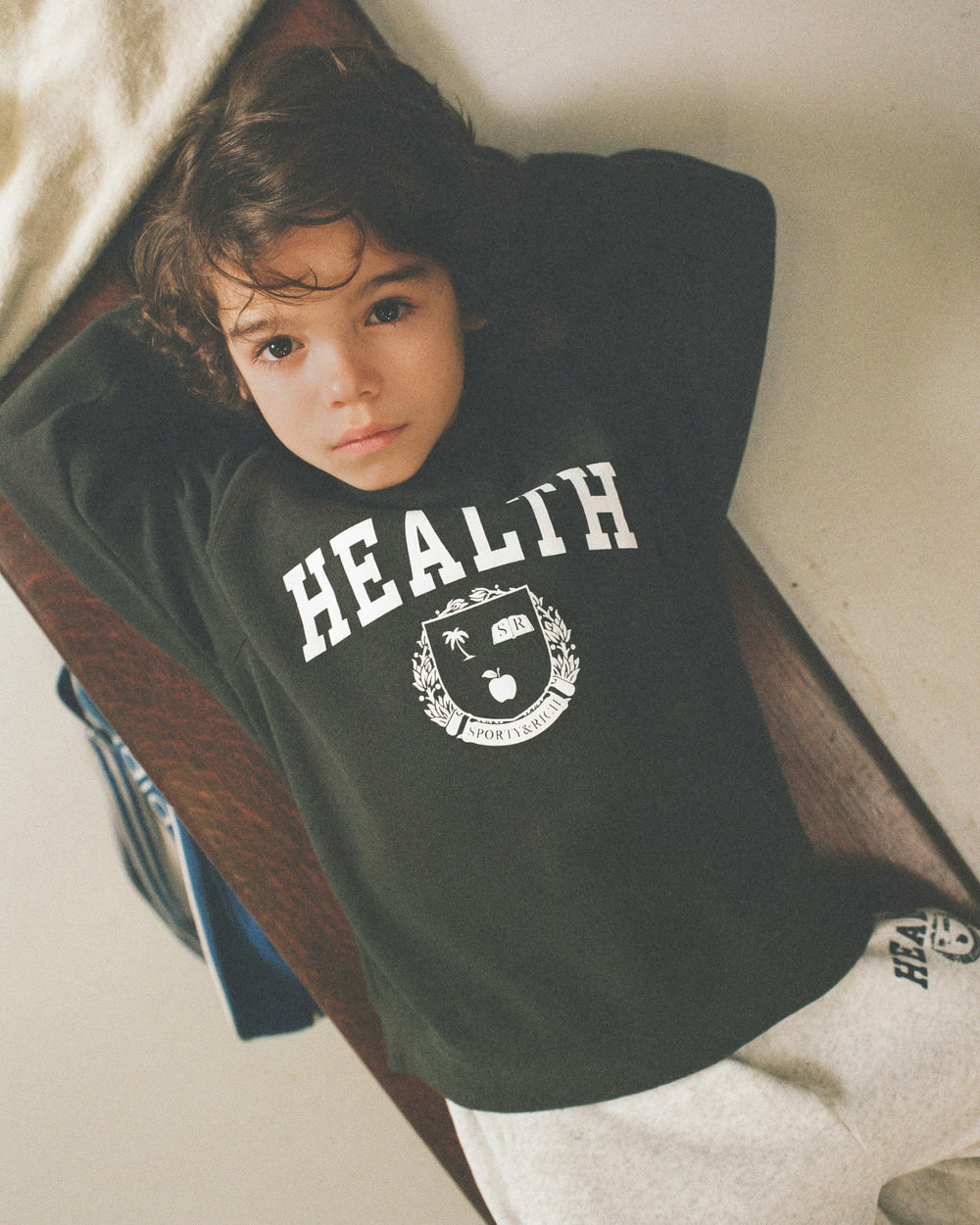 Diana Kids Crewneck - Faded Black Sporty & Rich For Sale
