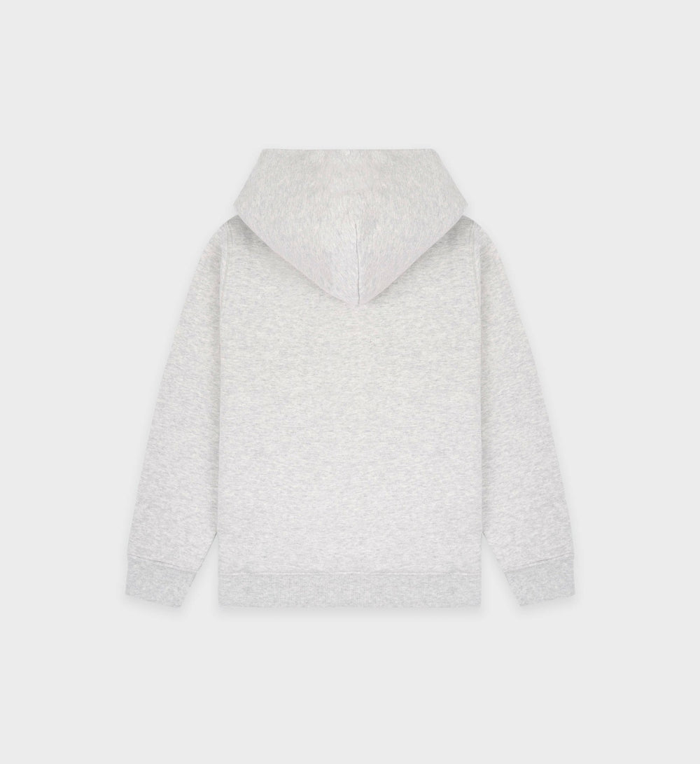 Emblem Kids Hoodie - Heather Gray/Navy Sporty & Rich US