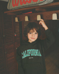 California Kids Hoodie - Faded Black/Spring Green Sporty & Rich Discount