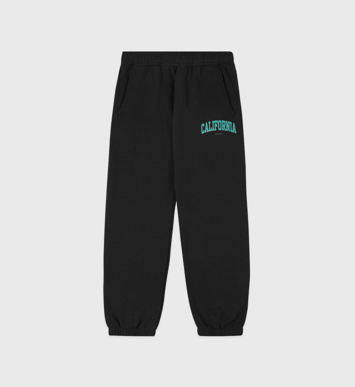 California Kids Sweatpant - Faded Black/Spring Green Sporty & Rich For Sale