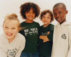 California Emblem Kids Crewneck - Heather Gray/Forest Sporty & Rich US