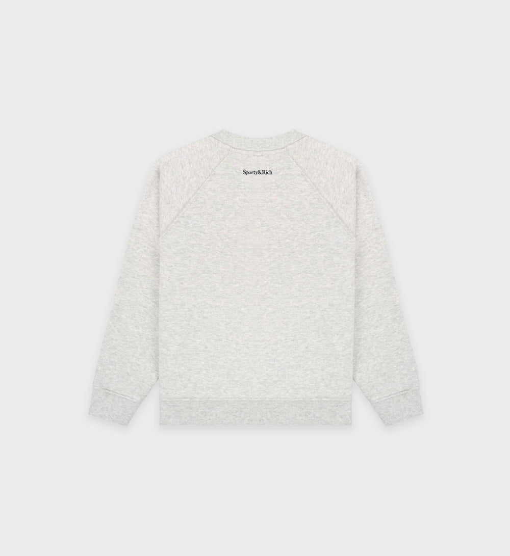 California Emblem Kids Crewneck - Heather Gray/Forest Sporty & Rich US