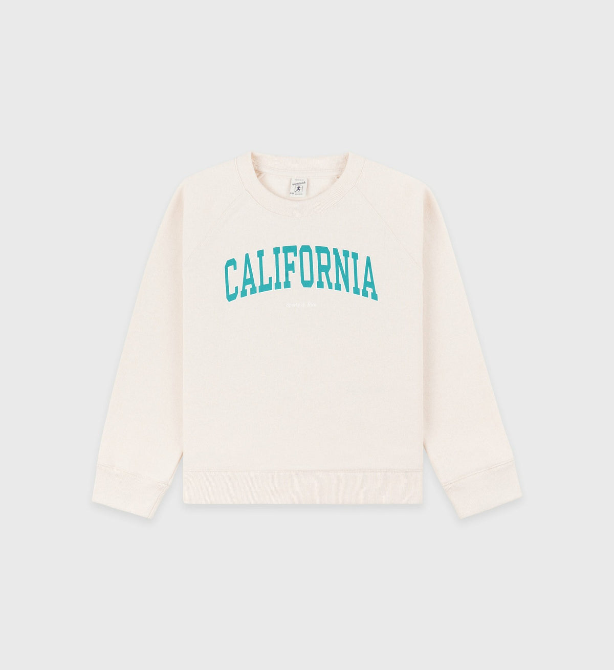 California Kids Crewneck - Cream/Spring Green Sporty & Rich Sale