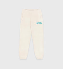 California Kids Sweatpant - Cream/Spring Green Sporty & Rich Online