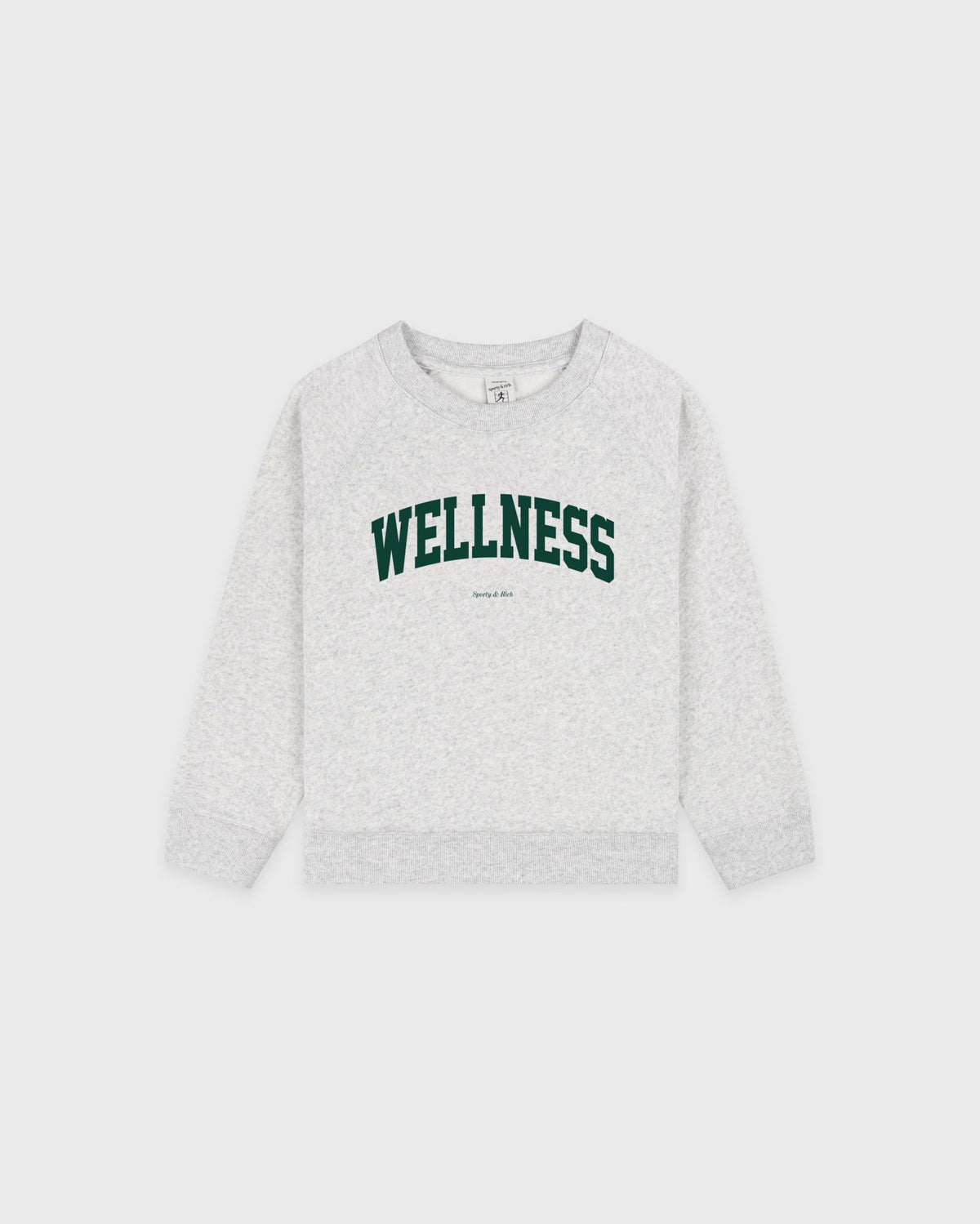 Wellness Ivy Kids Crewneck - Heather Gray/Forest Sporty & Rich Discount